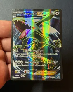 2015 Pokemon Rayquaza EX Full Art Ultra Rare 104/108 XY Roaring Skies NM - Image 3