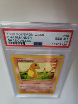 PSA 10 Shadowless Base Set Charmander (46/102) 1999 Pokemon GEM MINT - Image 2