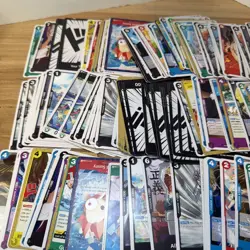 One Piece Card Lot 214. I Know Nothing About These Cards. Backs Mostly Blue. - Image 2