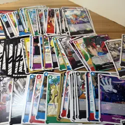 One Piece Card Lot 214. I Know Nothing About These Cards. Backs Mostly Blue. - Image 3