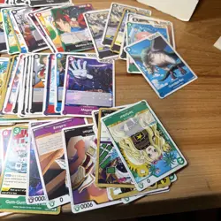 One Piece Card Lot 214. I Know Nothing About These Cards. Backs Mostly Blue. - Image 4