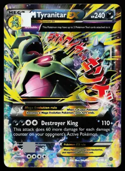 M Tyranitar EX 43/98 Ultra Rare XY Ancient Origins Pokemon Card - Image 1