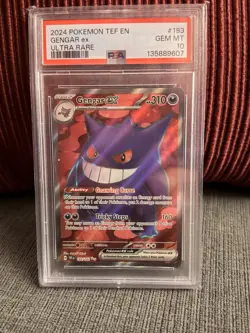 PSA 10 Ultra Rare Gengar ex SV05: Temporal Forces 193/162 Holo Pokemon Card - Image 1