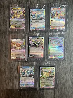 Pokemon Prismatic Evolutions Surprise Box Sealed Stamped EX Promo Cards 8/9 - Image 1