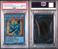 PSA10 Yu-Gi-Oh God Cards Slifer Obelisk Ra Stainless Steel Set 3 Sequential - Image 2