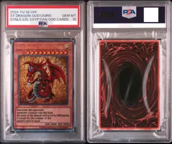 PSA10 Yu-Gi-Oh God Cards Slifer Obelisk Ra Stainless Steel Set 3 Sequential - Image 3