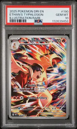 PSA 10 Ethan's Typhlosion 190/182 Destined Rivals Pokemon TCG English - Image 3