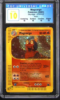 2003 Pokemon Magcargo Skyridge #H16 Holo Rare CGC 10 PERFECT - Image 1