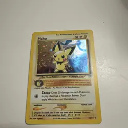 Pokemon TCG Pichu Neo Genesis Holo Rare Unlimited Card 12/111 SWIRL!! - Image 1