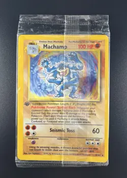 Pokemon Machamp 1st Edition Factory Sealed #8/102 Base Set Holo Rare Card - Image 1