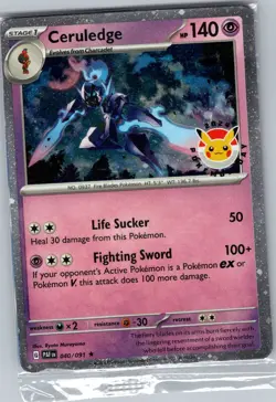 Ceruledge - (Pokemon Day 2024) (Cosmos Holo) 040/091 - Pokemon Card - Sealed - Image 1