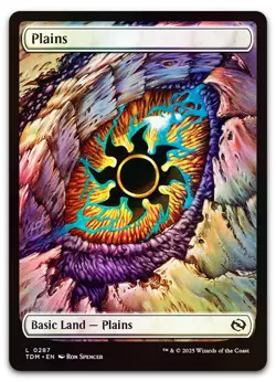 Plains (0287) #287 (Foil) (NM) Tarkir Dragonstorm TDM Magic MTG - Image 1