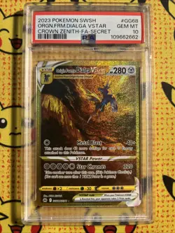 Pokemon TCG Origin Forme Dialga Vstar GG68 Gold Crown Zenith PSA 10 GEM MINT - Image 1