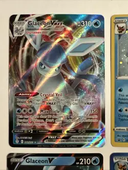 Pokemon GLACEON 4 Card Lot ~ V VMAX Holo Eevee Evolution - Image 4