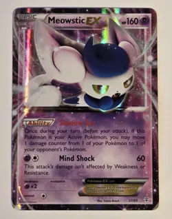 MEOWSTIC EX - 37/83 - XY GENERATIONS - Holo - Pokemon Card - NM - Image 1