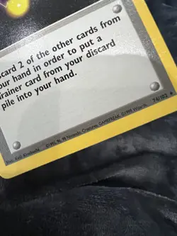 1999 Pokemon Base Set Item Finder (Trainer) SHADOWLESS 74/102 Near Mint - Image 3