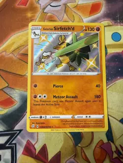 Galarian Sirfetchd SV064/SV122 Shiny Holo Rare Shining Fates Pokemon TCG Card NM - Image 1