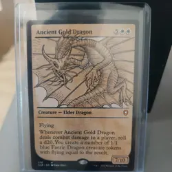Ancient Gold Dragon *Showcase* - Commander Legends NM Magic The Gathering MTG - Image 1
