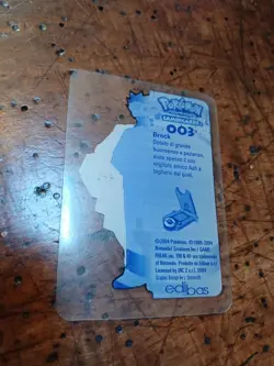 Brock 003 Rare Error Pokemon Lamincards Edibas Misprint - ITA - GOOD - Image 2