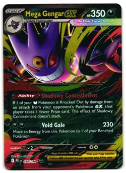 Mega Gengar ex 056/094 - Phantasmal Flames Double Rare Pokemon TCG - NM Card - Image 1