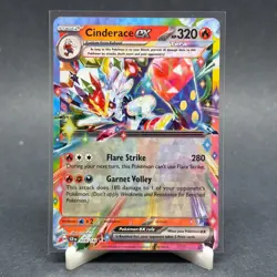 Pokemon Cinderace ex 28/142 Stellar Crown Double Rare NM Scarlet Violet - Image 1