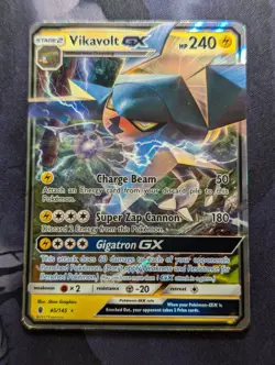 Vikavolt GX 45/145 Guardians Rising Pokemon Card NM/VLP - Image 1