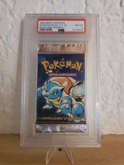 Pokemon WOTC Base Set Booster – 1. Edition Blastoise – PSA 8 NM-MT – German 1999 - Image 1