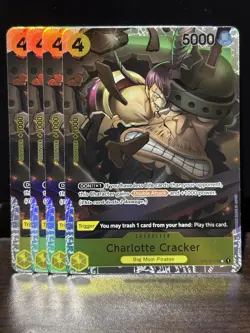 Charlotte Cracker Playset - OP03-108 x4 - PRB01 Reprint - One Piece TCG - Image 1