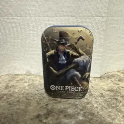 One Piece Tin Pack Set Vol. 2 Sabo Factory Sealed Card Game Bandai Namco New - Image 1