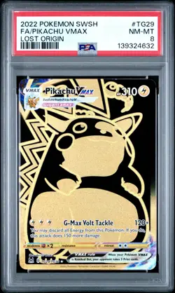 PSA 8 Pikachu VMAX #TG29 - Lost Origin Trainer Gallery Pokemon Card Pokemon TCG - Image 1