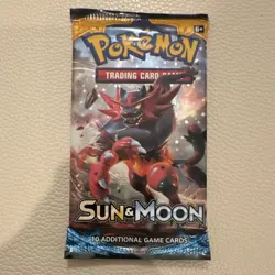 Pokemon Trading Card Game Sun & Moon Booster Pack 10 Cards Incineroar English - Image 1
