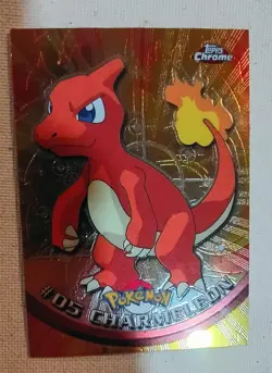 TOPPS CHARMELEON HOLO FOIL CARD NP/NM TV Animation Series 1 Pokemon - Image 1