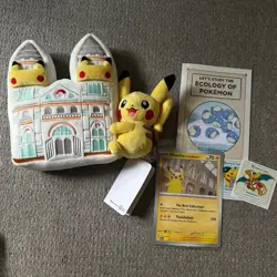 Pokemon Natural History Museum Pikachu at the Museum Promo Card, Plush & Ecology - Image 1
