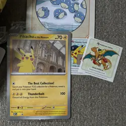 Pokemon Natural History Museum Pikachu at the Museum Promo Card, Plush & Ecology - Image 4