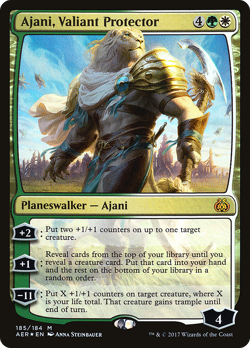 Ajani, Valiant Protector #185 (Foil) (MP) Aether Revolt AER Magic MTG - Image 1