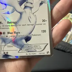 Reshiram 113/114 Full Art Ultra Rare Pokemon Black And White HP/DMG 2011 Pokemon - Image 3