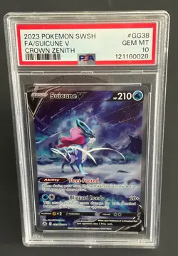 Pokemon Suicune V #GG38/GG70 Crown Zenith: Galarian Gallery PSA 10 GEM MINT - Image 1