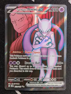 Team Rocket's Mewtwo ex - 213/182 SV10: Destined Rivals Pokemon NM Holo - Image 1