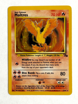 Pokemon TCG Moltres 12/62 Unlimited Rare Fossil - Image 1