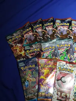22 Pokemon Korean Tcg Booster Pack Lot Sealed Never opened Exact ones in photo - Image 2