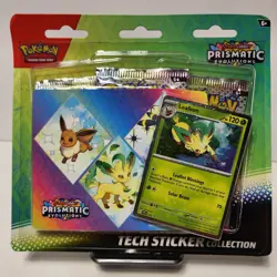 Pokemon Scarlet Violet Prismatic Evolutions Tech Sticker Collection Leafeon - Image 1