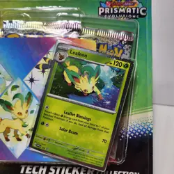 Pokemon Scarlet Violet Prismatic Evolutions Tech Sticker Collection Leafeon - Image 2