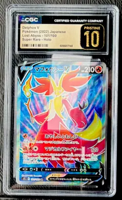 Pokemon Delphox V Lost Abyss 101/100 2022 CGC Pristine 10 Super Rare Holo - Image 1
