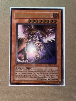 Yu-Gi-Oh! Horus the Black Flame Dragon LV8 1st Ed SOD-EN008 Ultimate Rare - MP - Image 1