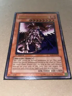 Yu-Gi-Oh! Horus the Black Flame Dragon LV8 1st Ed SOD-EN008 Ultimate Rare - MP - Image 5