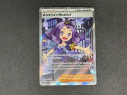 Acerolas Mischief 165/132 Supporter Trainer Card Pokemon Tcg - Image 1