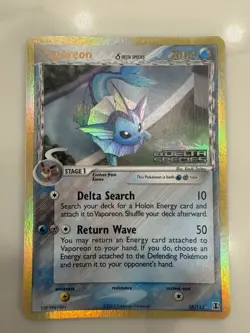 Pokemon Vaporeon EX Delta Species 18/113 Holo Rare Stage 1 70HP Card - Image 1