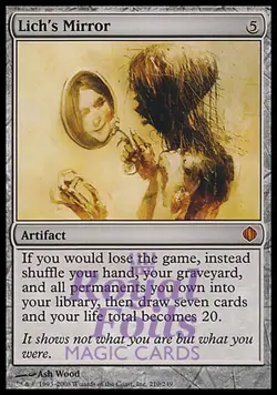 Lich's Mirror 1x FOIL ALA MTG Shards of Alara Mythic NM+ artifact - Image 1