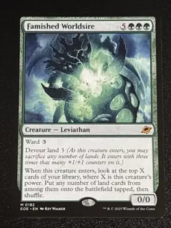 MTG Edge of Eternities Famished Worldsire 0182 NM Mythic - Image 1