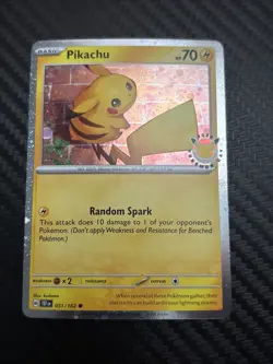 Pikachu 51/162 Pokemon Day 30th Anniversary - WITH COIN - Image 1